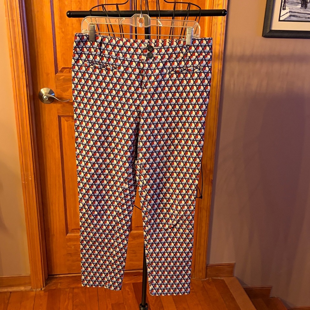 Cartonnier maroon  and Blue Circle Pattern Pants